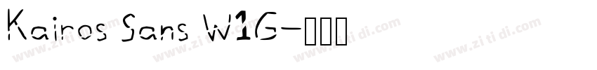 Kairos Sans W1G字体转换